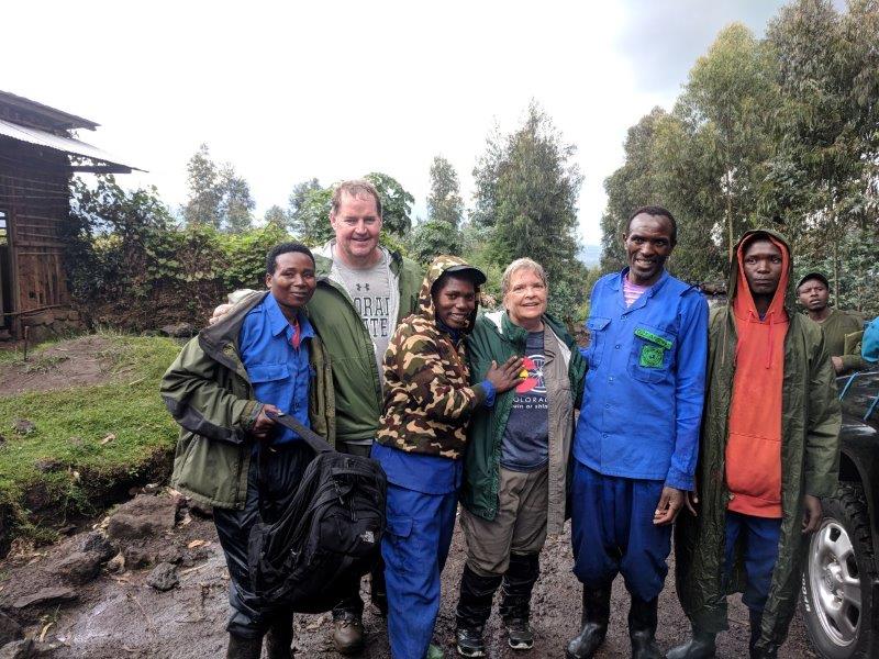 Our porters on the rainy, wet, muddy day!