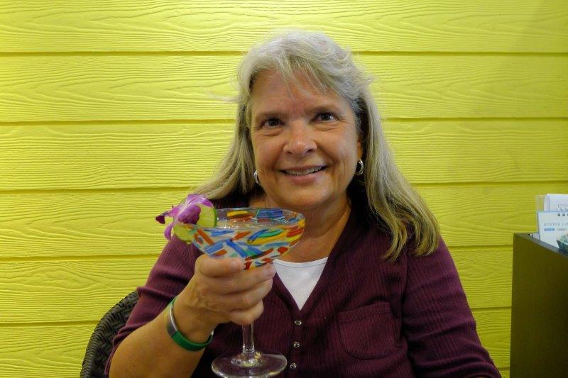 Susan with a margarita