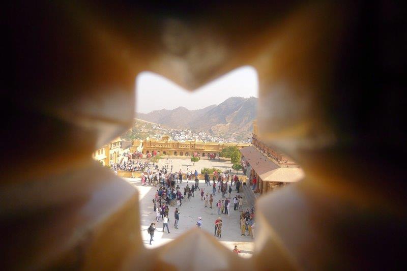 Amber Fort view through window