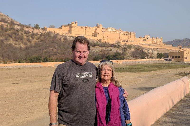 Mark and Susan at the Amber Fort