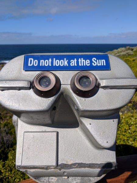 Sun warning sign