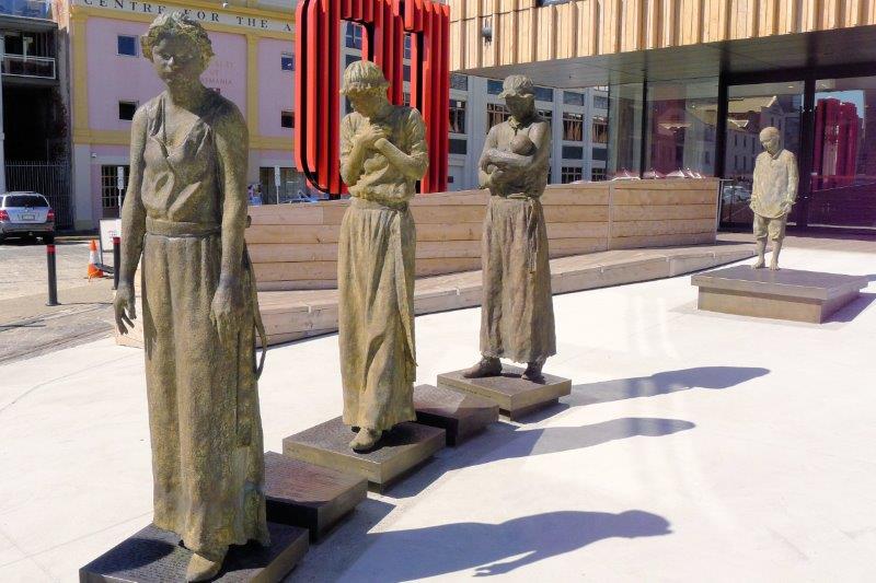 sculpture of women prisoners in Hobart