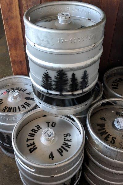 4 Pines metal kegs