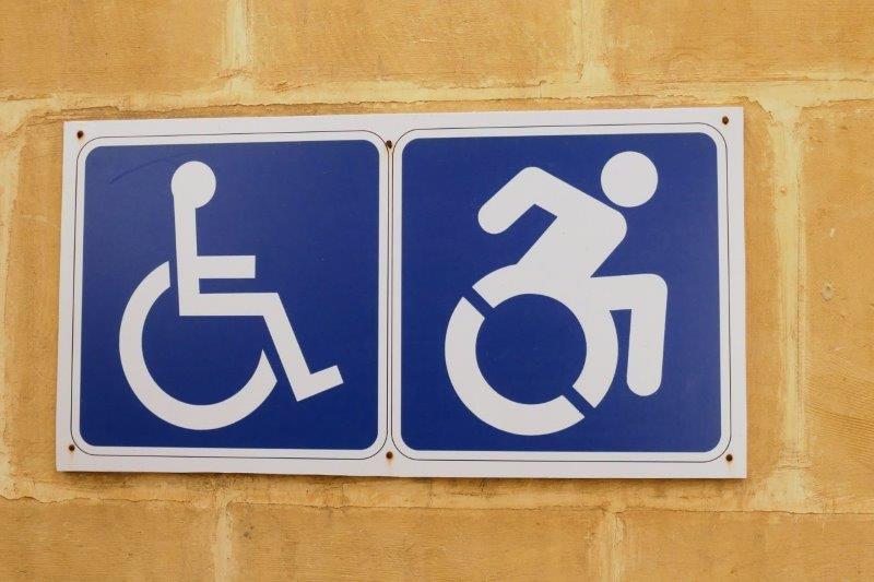 wheel chair accessible toilet sign