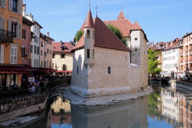 Castle in river in Annecy